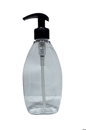 Boş Fısfıs sıvı sabun pompalı Şişe 400 Ml Şeffaf 10 adet