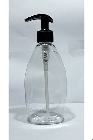 Boş Fısfıs sıvı sabun pompalı Şişe 400 Ml Şeffaf 10 adet