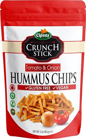 Domates ve Soğan Aromalı Vegan Glütensiz Fırınlanmış Nohut Cipsi (Hummus Chips)