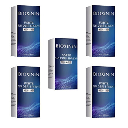 Bioxinin Forte Minoksidil %5 Deri Spreyi 60 ml 5 Adet