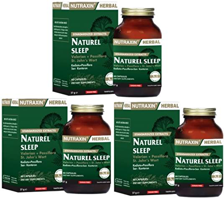 NUTRAXİN NATUREL SLEEP 60 KAPSÜL x 3 ADET