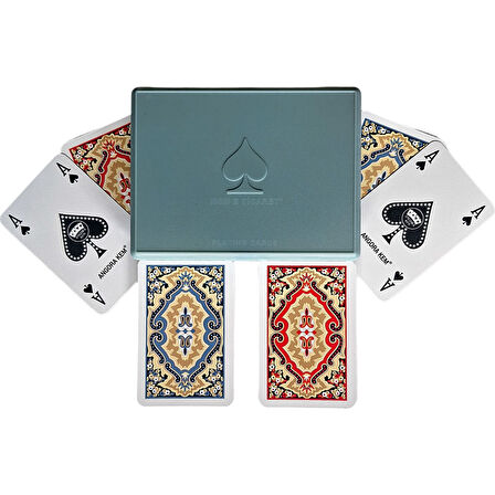 Kem Plastik Koruma Kutulu Plastik Iskambil Kağıdı Çift Deste