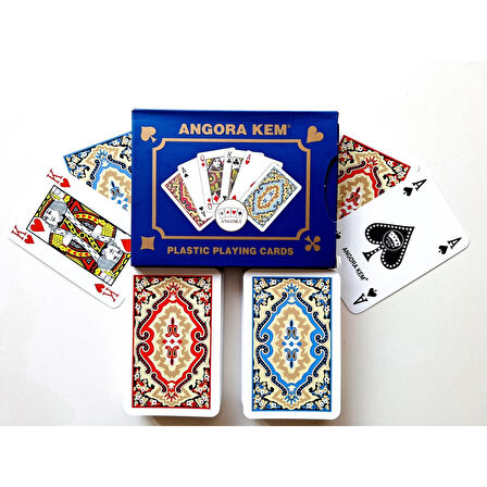 Kem Plastik Koruma Kutulu Plastik Iskambil Kağıdı Çift Deste