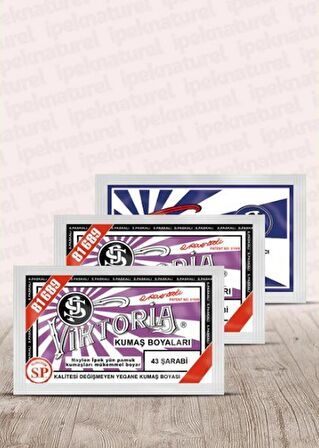 Viktoria Kumaş Boyası Şarabi 2Pk+Fiske Sabitleme 1Pk