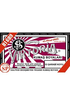 Viktoria Kumaş Boyası 1 Adet Şarabi Koyu Rengi