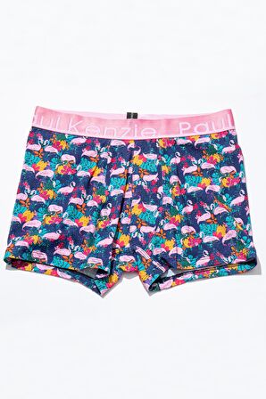 Unique Effect Desenli Erkek Boxer - Flamingo