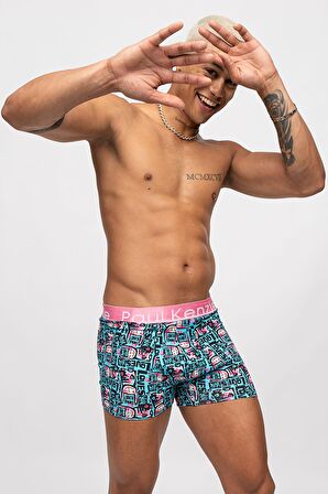 Unique Effect Desenli Erkek Boxer - Love Bunny