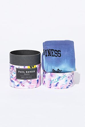 Smile - Dye Unisex Batik Desenli Dikişsiz Tenis Çorap - Wellbeing