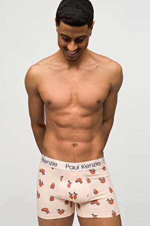 Desenli Erkek Boxer - Couple Collection Lazy