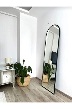 180X60 SİYAH  METAL ÇERÇEVELİ OVAL BOY AYNA