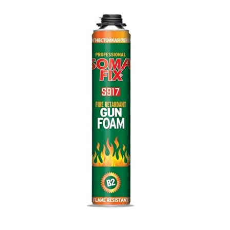 750 ml Somafix Tabancalı Yangına Dayanıklı Poliüretan Köpük B2 Pembe Köpük S917