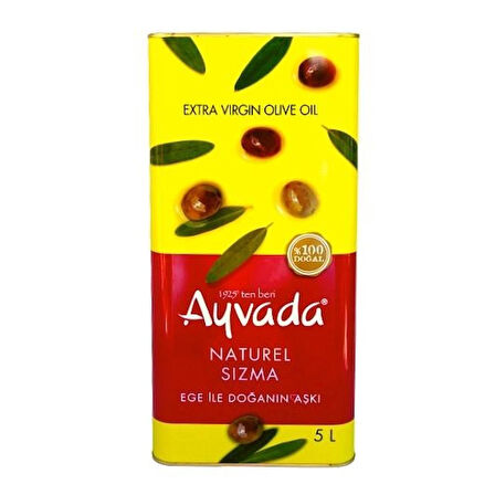 Ayvalık Soğuk Sıkım Natürel Sızma Zeytinyağı 5 L
