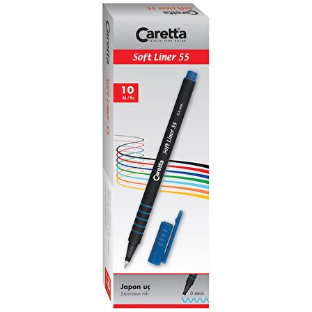 Caretta Softliner Keçeli Kalem 0.4 Mm Açık Pembe 10 Lu 55/16
