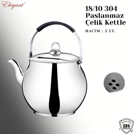 5 Lt. Küre Silikonlu Üstten Tutmalı Kettle