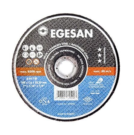 Egesan 180*1,6*22 İnox Kesme Taşı - 272592