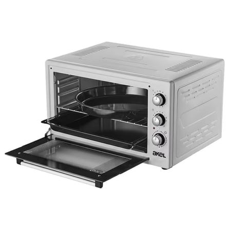 AF950L 50 Lt Gri Midi Fırın, İç Aydınlatmalı, Zaman Ayarlı, Izgara ve Fırın Fonksiyonlu, 2 Tepsi, 1 Tel Izgara