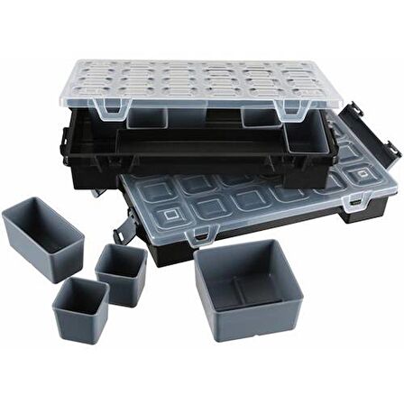 Mano Twin Organizer Çanta Siyah 11 Inch Malzeme Çantası - T-ORG-11