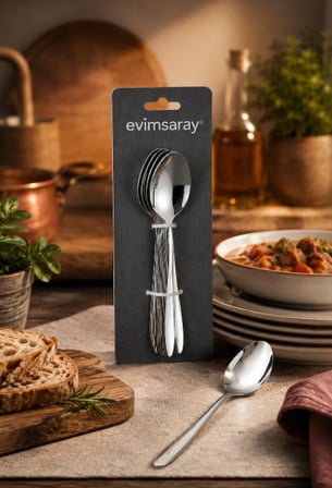 Evimsaray Sivri Model 6Lı Yemek Kaşığı