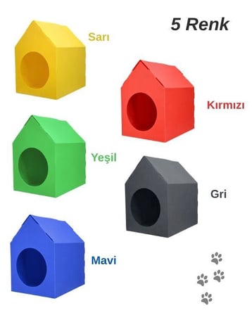 Temel Özel Üretim Plastik Kedi Evi 5li Set