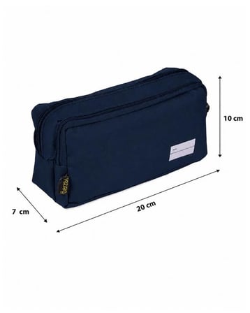 Tebag İki Gözlü Lacivert Kalem Çantası