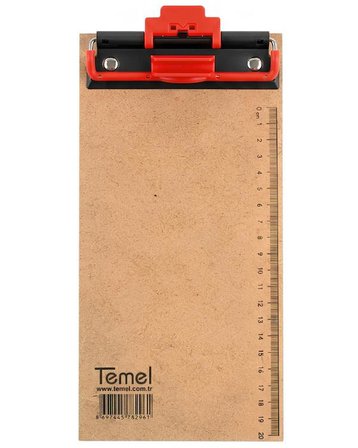 Temel 1/3 A4 Ahşap Sekreterlik Otomatik Mekanizmalı Kalem Tutma Aparatlı 5li Set