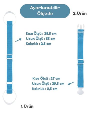 Temel Valiz Üstü Çanta Sabitleme Kemeri ve Çanta Asma Askısı Seti Gök Mavisi Renk