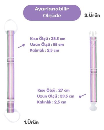 Temel Valiz Üstü Çanta Sabitleme Kemeri ve Çanta Asma Askısı Seti Çizgili Renk