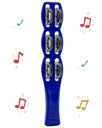 Temel Plastik Çubuk Tef 6 Zilli Mavi 26 cm