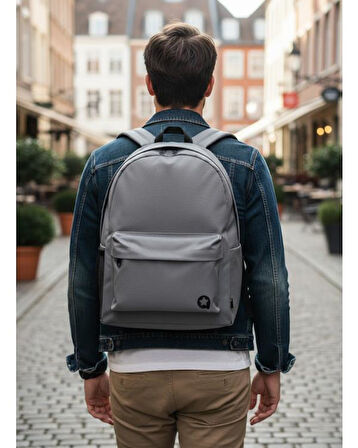 Yuga İki Gözlü Sırt Çantası Gri