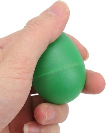 Temel Plastik Yumurta Marakas Ritim Aleti Yeşil Mini