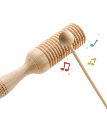 Temel Ahşap Guiro Ritim Müzik Aleti 19 cm