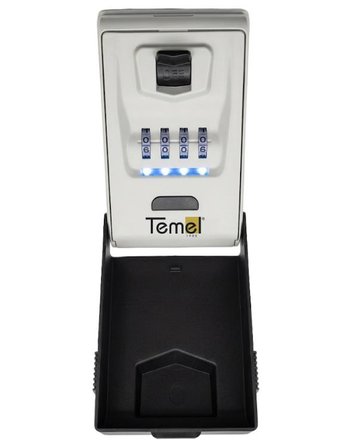 Temel Şifreli Metal Anahtar Kutusu, Kelepçeli, Kapaklı, 4 Haneli Dış Mekân Anahtar Saklama Kasası