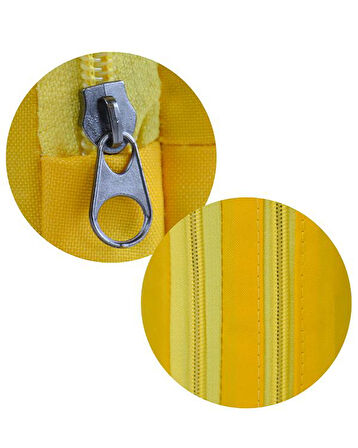 Tebag İki Gözlü Sarı Kalem Çantası