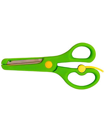 Neon Plastik Korumalı Küt Uçlu Yaylı Çocuk Okul Makası 10lu Set