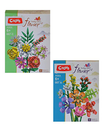 Ctoys Surprise Flower Building Block 2li Set