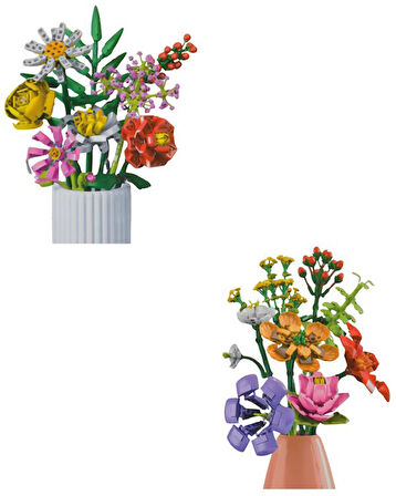 Ctoys Surprise Flower Building Block 2li Set
