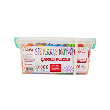 Efe Toys Çarklı Puzzle 4+ Yaş Büyük Boy Puzzle 80 Parça