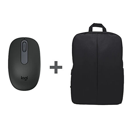 Logitech M196 Graphit Mouse ve Nero Notebook Sırt Çantası