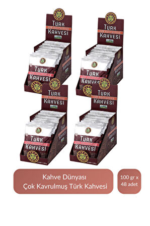 Kahve Dünyası Çok Kavrulmuş Türk Kahvesi 100 gr x 48 Adet