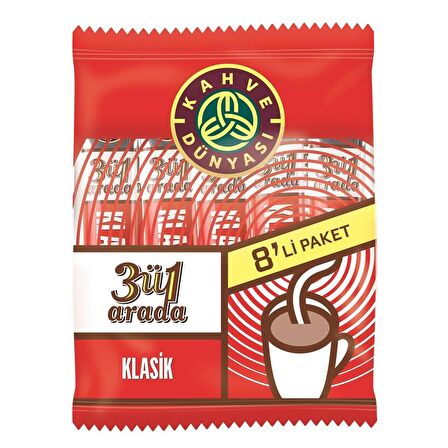 Kahve Dünyası 3ü1 Arada Klasik Kahve 8 x 18 gr x 5 Adet