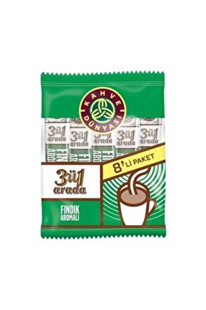 Kahve Dünyası 3ü1 Fındık Aromalı Kahve 8 x 18 gr x 5 Adet