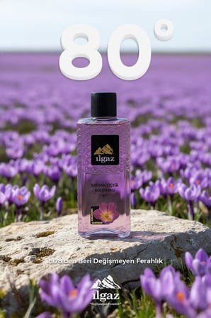 Ilgaz Safran Çiçeği Kolonyası 4'lü Set 80 Derece 400 ml | Elegance Series
