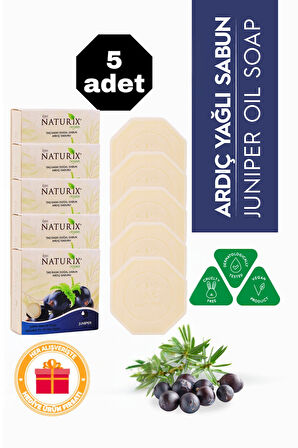Ardıç Özlü Taş Sabun 5'li Eko Paket Yağ Dengeleyici ve Arındırıcı Bakım - 5X125 gr