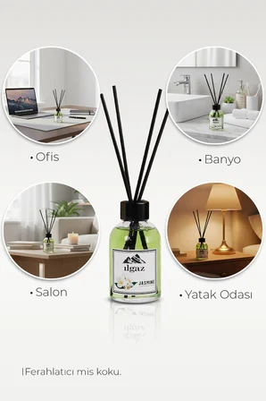 Ilgaz Yasemin Çiçeği Bambu Çubuklu Oda Kokusu 110 Ml | Red Diffuser Jasmine Ortam Kokusu