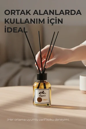 Misk Amber Oda Kokusu Bambu Çubuklu Oda Parfümü 110 Ml Kalıcı Amber Oda Kokusu