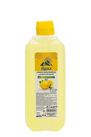 Klasik Limon Kolonyası 1000 ml 80 Derece Huni Kapaklı Bidon Limon Kolonya