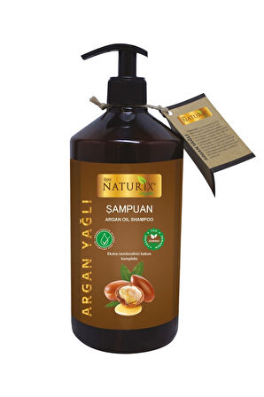 Amber Çiçeği Kokusu Sıvı Sabun 475 Ml Dekoratif Şişe + Naturix 600 Ml Argan Yağlı Şampuan