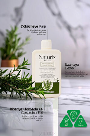Biberiye Şampuanı | Tuzsuz, Dökülme Karşıtı ve Saç Uzamasını Destekleyici Bakım - 450 ml