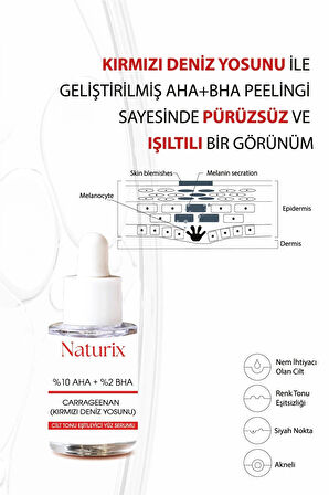 Cilt Tonu Eşitleyici Dengeleyici Serum (Kırmızı Peeling Serum)  30 ml