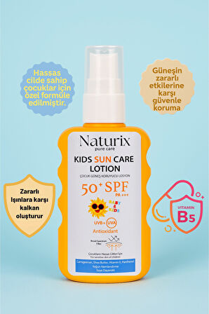 Çocuk Güneş Koruyucu Losyon SPF 50+ PA+++ | Yeni Nesil Koruma ve Yoğun Nem - 200 ml